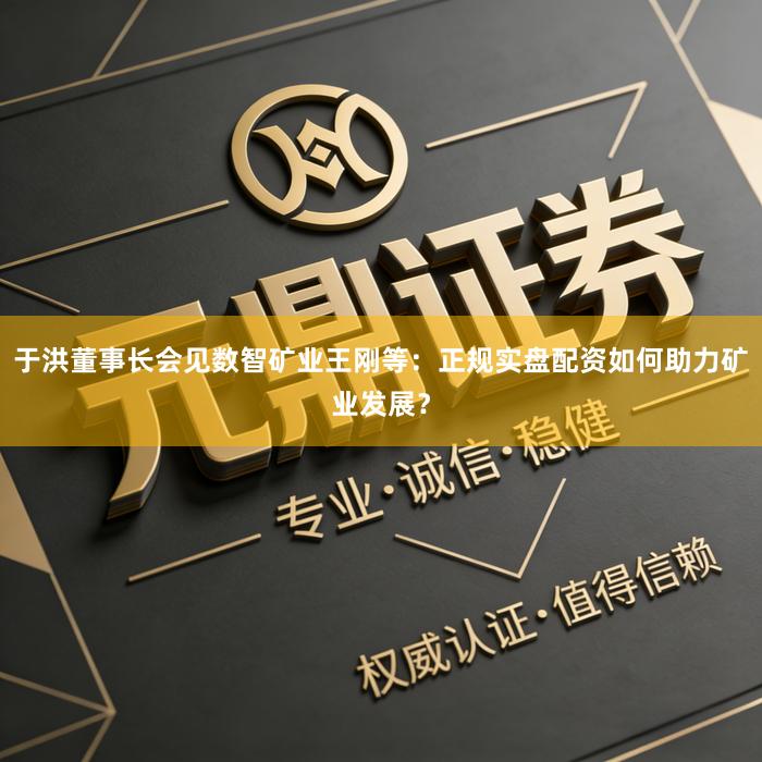 于洪董事长会见数智矿业王刚等:正规实盘配资如何助力矿业发展?