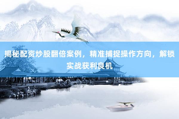 揭秘配资炒股翻倍案例，精准捕捉操作方向，解锁实战获利良机