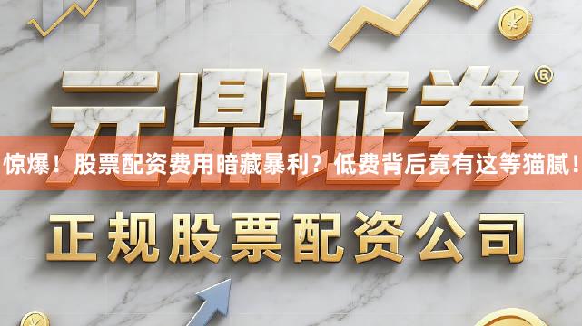 惊爆！股票配资费用暗藏暴利？低费背后竟有这等猫腻！