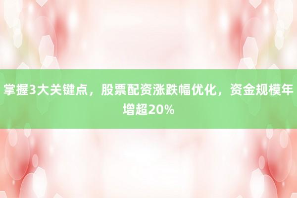 掌握3大关键点，股票配资涨跌幅优化，资金规模年增超20%