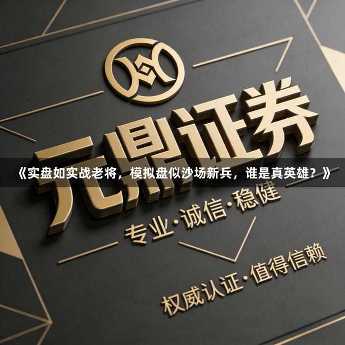 《实盘如实战老将，模拟盘似沙场新兵，谁是真英雄？》